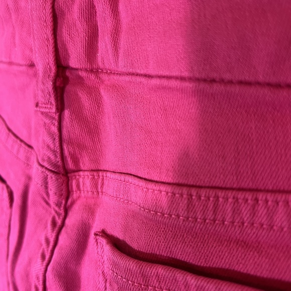 Jen7 by 7 for all mankind sz 12 Hot Pink Cropped Skinny Jeans Denim POSH49 - Picture 12 of 14